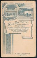cca 1910-1920 Férfiportré, keményhátú fotó Huszthy Mátyás (Nagybánya/Hajdúszoboszló) műterméből, hát...