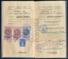 1941 Román fényképes útlevél / Kingdom of Romania, passport