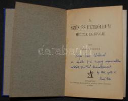 Vadász Elemér: A szén és az petróleum múltja és jövője c. könyv Athenaeum (aranyozott egészvászon kö...