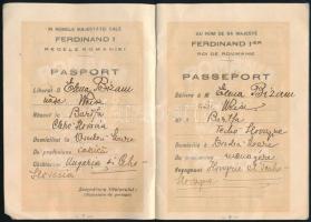 1922 Nagyvárad, román fényképes útlevél / Kingdom of Romania, passport