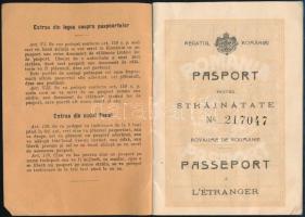 1922 Nagyvárad, román fényképes útlevél / Kingdom of Romania, passport