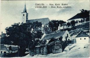 1928 Cseklész, Ceklís, Bernolákovo; Rim. Kath. Kostol / Római katolikus templom / Catholic church (EK)