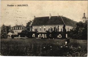 1921 Jablánc, Nyitra-Jablonic, Jablonica; Gróf Apponyi kastély. Kaufmann Jakab kiadása / castle (Rb)