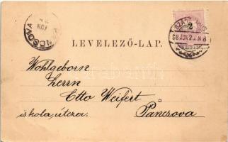 1898 (Vorläufer) Szászváros, Broos, Orastie; Lövölde vendéglő és kert / Schiesstätte / restaurant an...