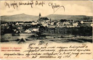 1904 Bán, Trencsénbán, Baán, Bánovce nad Bebravou; látkép. Fuchs Vilmos kiadása / general view (EB)