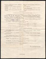 cca 1910 Bártfagyógyfürdő Igazgatósága által kiadott állandóan üzemben lévő szállodák, panziók és ny...