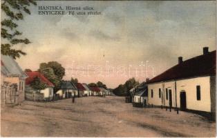 Enyicke, Abaúj-Enyiczke, Haniska (pri Kosiciach); Hlavná ulica / Fő utca részlet / main street (EK)