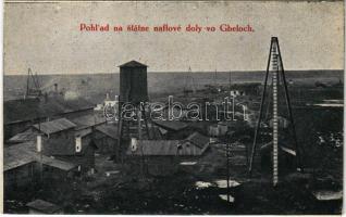 1925 Egbell, Gbely; Pohlad na státne naftové doly vo Gbeloch / Állami olajbánya, fúrótorony / state oil mines, oil plant, oil drilling rig (EK)