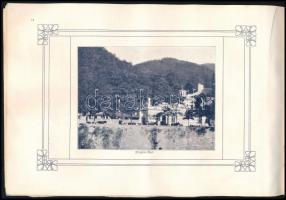 cca 1910 Herkulesfürdő, német nyelvű képes ismertető prospektus, foltos