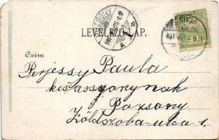 1907 Óváralja, Nezbudská Lúcka, Óvár, Stary Hrad; Ó-vár romja a Vágnál. Moskóczi Ferencné kiadása / ...