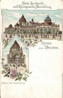 Dresden with Stübel alley and Gate litho