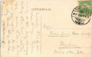 1911 Nagykikinda, Kikinda; Mokrin utca, Hitelszövetkezet, Fellner János, Max. M. Krausz üzlete. W.L....