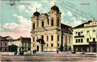 1909 Temesvár, Timisoara; Losonczy tér, üzletek. Tóth Béla kiadása / square, shops