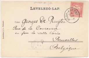 1910 Nagyappony, Appony, Oponice; könyvtár belső. Seefehlner J.L. kiadása / library interior