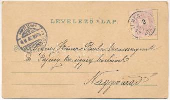 1899 (Vorläufer) Lippa, Lipova, Radna-Lippa; Állami polgári és kereskedelmi iskola, Kegykép, templom...