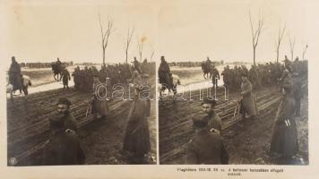 1914-1916 Katonai események sztereófotói az I. világháborúból (pl. 15 cm-es nehéz tarack lőállásban,...