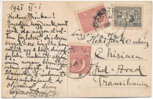 1921 Margitta, Marghita; Margit tér, Református templom. Szabadság nyomda kiadása / square, Calvinis...