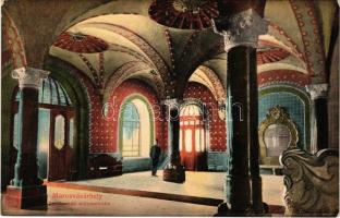 Marosvásárhely, Targu Mures; Tanácsház (városháza) előcsarnoka, belső. Porjes S. Sándor kiadása / town hall, interior, lobby (EK)