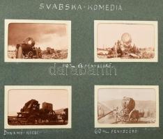 1914-1916 Bileca - katonai fotóalbum, feliratozott fotókkal (erődrészlet, újoncok, tisztek csoportja...