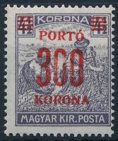 1921 Kisegítő portó 300K/4,5K a felülnyomott értékszám hiányos