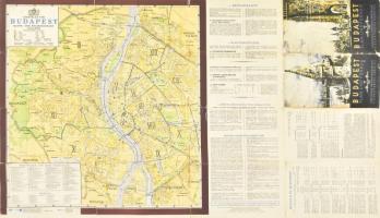1939 Budapest Plan und Führer, német nyelvű térkép és idegenforgalmi tájékoztató. Bp., Städtisches F...