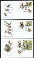 USA 2006 Audubon Társaság - Madarak adománybélyeg blokk + abból kitépett bélyegek 6 db FDC-n