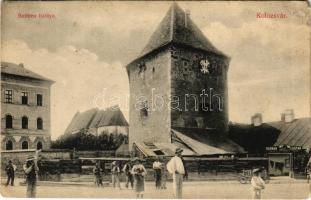 Kolozsvár, Cluj; Bethlen bástya, Bodnár Gáspár üzlete. Schuster Emil kiadása / bastion tower, shop (EK)