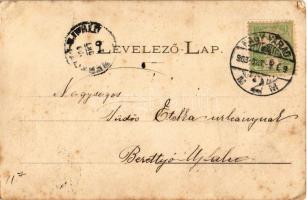 1903 Nagyvárad, Oradea; Színház utca, híd, The Gresham. D.K.F.E. 15. / Theatre Street, bridge (EB)