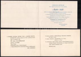 cca 1947-1962 5 db különféle meghívó