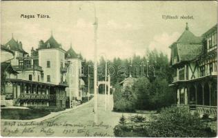 1905 Újtátrafüred, Neu-Schmecks, Novy Smokovec (Magas-Tátra, Vysoké Tatry); Újfüredi részlet. M.T. és F.I. Koch Willy (kis szakadás / small tear)