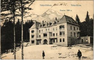 1913 Tátraotthon, Tatraheim, Tatranské Zruby (Magas-Tátra, Vysoké Tatry); Tatransky Domov / Tatra-Heim / Tátra-Otthon szálloda télen / hotel in winter (EK)