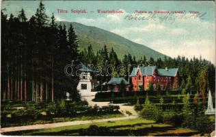 Tátraszéplak, Tatranska Polianka, Westerheim (Tátra, Magas-Tátra, Vysoké Tatry); Thémis és Marianna nyaraló. Feitzinger Ede No. 759. / villas (EK)