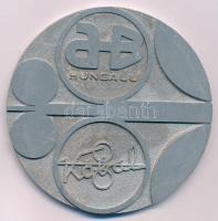 1983. Hungalu / A Kőbányai könnyűfémműben tett látogatása alkalmából Al emlékplakett névre szóló gravírozással (84mm) T:XF patina