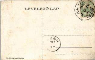 1907 Balatonaliga, Aliga; lejárat a fürdő telepre. Novák Jenő kiadása (r)