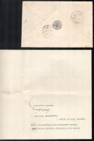 1928 Bp., a M. Kir. Honvéd Ludovika Akadémia levele Lisznyai Szabó Jenőné részére, segédtiszti aláír...