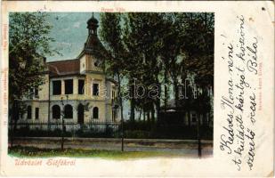 1900 Siófok, Braun villa. Salamon Adolf kiadása (szakadás / tear)