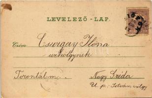 1900 Siófok, Braun villa. Salamon Adolf kiadása (szakadás / tear)