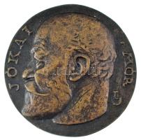 Lajos József (1936- ) DN Jókai Mór / 1825 - 1907 kétoldalas, öntött bronz emlékérem (51mm) T:AU,XF