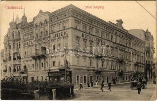 1908 Mariánské Lázne, Marienbad; Hotel and Restaurant Leipzig Josef Seidl (EK)