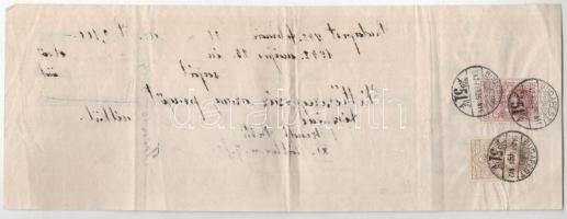 Budapest 1942. Kitöltött váltó 2100P-ről, vízjeles papíron, "352" sorszámmal, hátoldalán b...