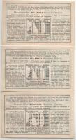 Budapest 1903. "Tanuló Sorsjegy" 1K értékben (5x) sorszámkövetők "098251-098255"...