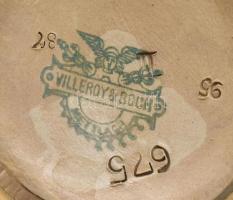 Villeroy & Boch hordó formájú csésze, antik, jelzett, repedéssel 9 cm