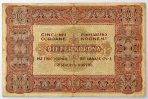 1920. 5000K piros "5 B01 890098" sorszámmal, "Orell Füssli Zürich" nyomdahely je...