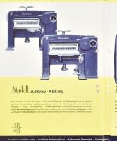 cca 1935-1940 Maschinenfabrik Chn. Mansfeld, 4 Modelle der Mansfeld-Schellschneider, ipari papírvágó...