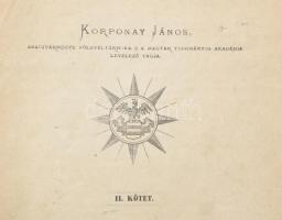 Korponay János: Abaujvármegye monographiája. II. kötet. 7 db füzet formában megjelent részlet szórvá...