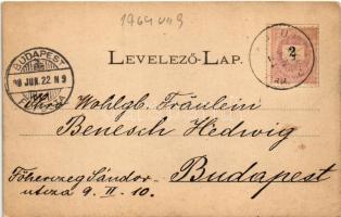 1898 (Vorläufer) Németújvár, Güssing; Oberstuhlrichteramt, Hotel Kneffel oder Krone / vár, bírósági ...