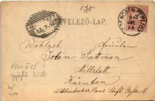 1898 (Vorläufer) Trencsénteplic, Trencianske Teplice; gyógyterem, katonatiszti gyógyház, Villa Hunga...