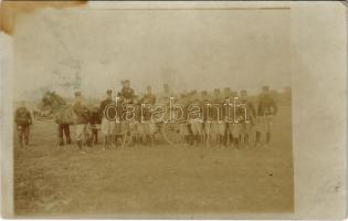 1910 Osztrák-magyar katonatisztek lovashintóval / Austro-Hungarian K.u.k. military officers with horse chariot. photo (fl)