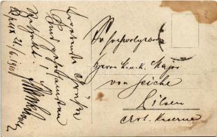 1910 Osztrák-magyar katonatisztek lovashintóval / Austro-Hungarian K.u.k. military officers with hor...