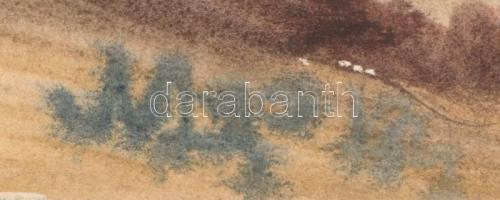 Nagy Lajos (1956-): Fekvő hölgy. Akvarell, papír, jelzett. 24x32 cm